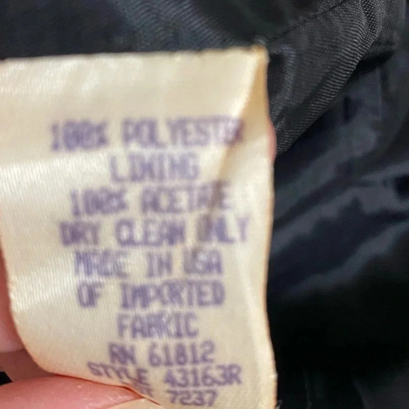 Vintage Anne Stanley Saks 5th Ave Black Beaded Ruffled Cocktail Dress EUC Sz 12 - Picture 9 of 16